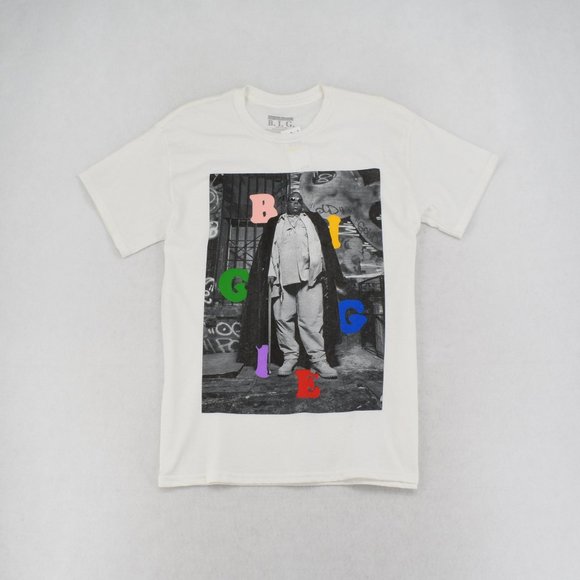 The Notorious B.I.G. T-Shirt Medium Men's Graphic Short Sleeve Cotton Tee White - Picture 1 of 5